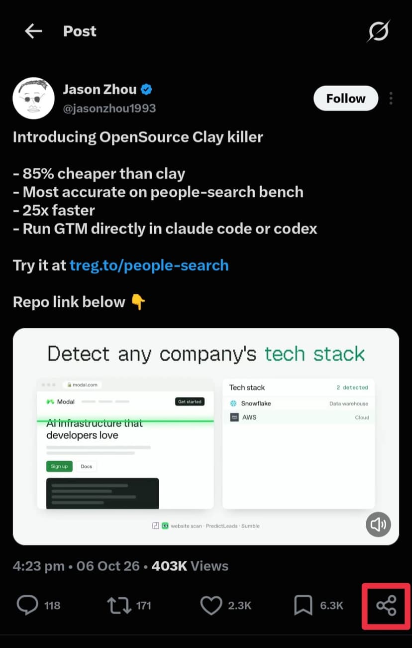 打开 Twitter 或 X 视频